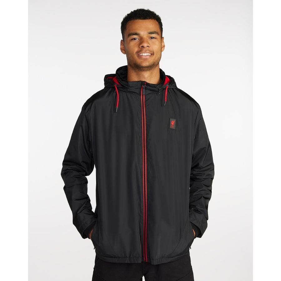Liverpool Windbreaker Jacket Liverbird - Black/Red - Men's-SoccerKits Hub | Buy Soccer Jerseys Online